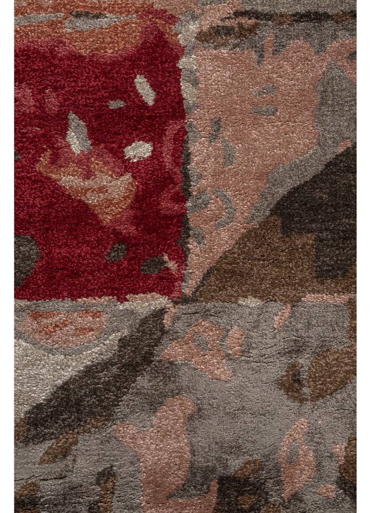 genesis red and orange wool and viscose hand tufted Rug - CloseUp genesis red and orange wool and viscose hand tufted Rug - CloseUp